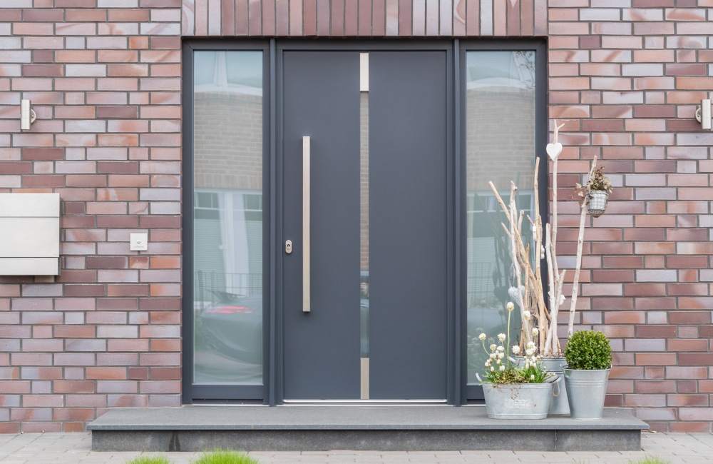 haustür mit fenster zum öffnen